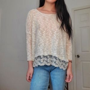 White lace sweater
